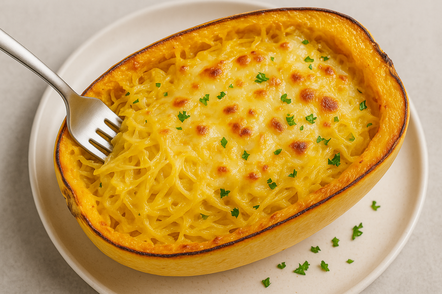 Cheesy Spaghetti Squash Bake