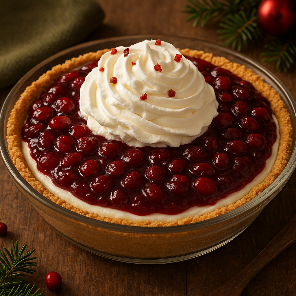 Holiday Cranberry Cream Cheese Pie